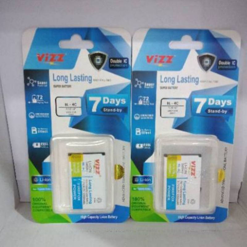 Baterai Vizz Nokia BL-4C Battery Batre Vizz Nokia BL-4C Double Power Original