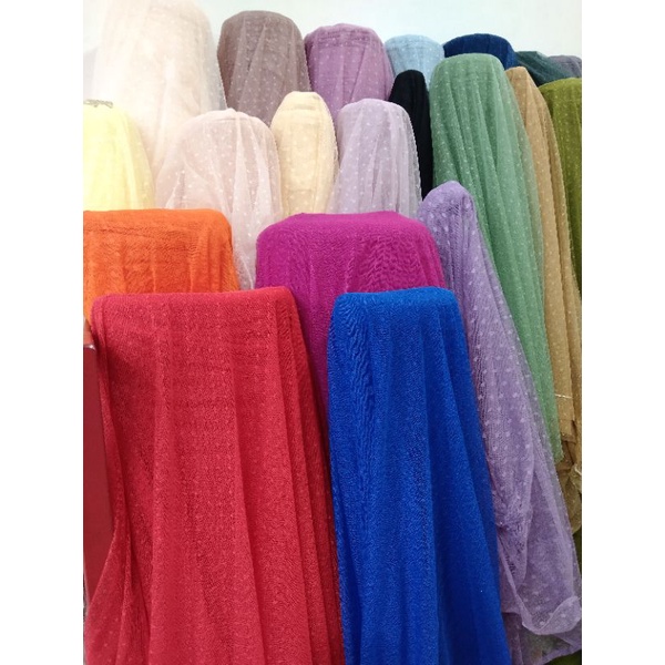 bahan/ kain tille dot