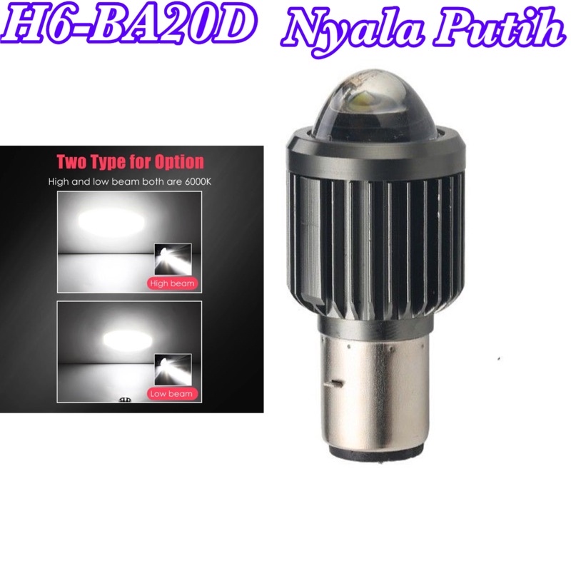 Bholam LED H4 Laser Hi/Low 18 watt h4 laser LED MOTOR MOBIL UNIVERSAL KAKI H-4-H6 BA20D PUTIH