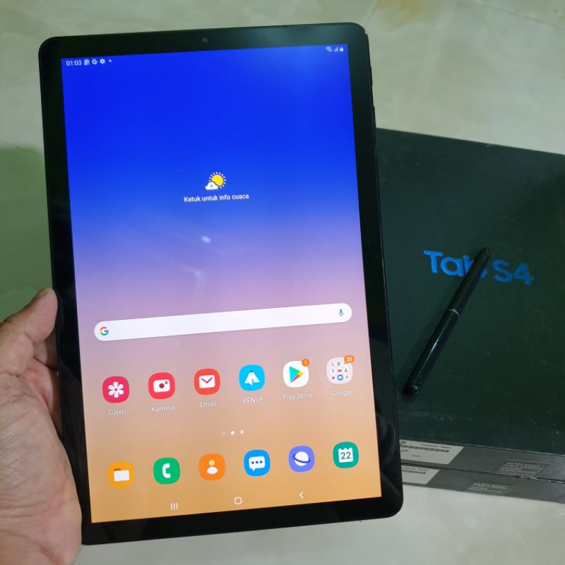 Samsung Tab S4 4/64 Ram 4gb Rom 64gb mulus lengkap + s pen dan keyboard