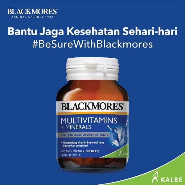 Jual Blackmores Multivitamins + Minerals 30 Tablet Vitamin Harian Kaya ...