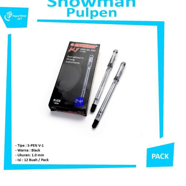 

✬ Pulpen V1 Snowman HITAM ✪