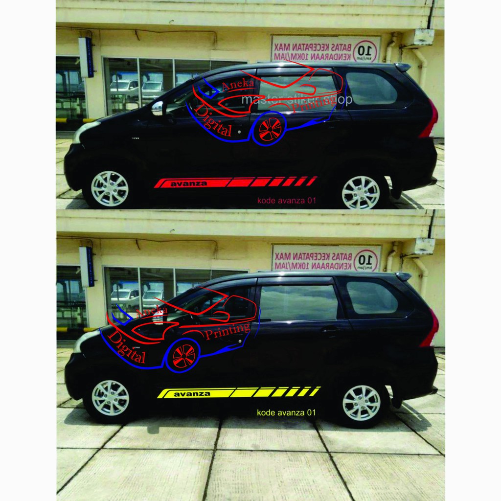 Stiker Mobil AVANZA Stiker Pintu Bawah Simpel Elegan Keren