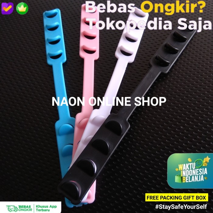 6Fh4hgjtr Konektor Pengait Masker Kain Hijab Surgical Mask 3M Kn95 N95 Silikon - Warna Random
