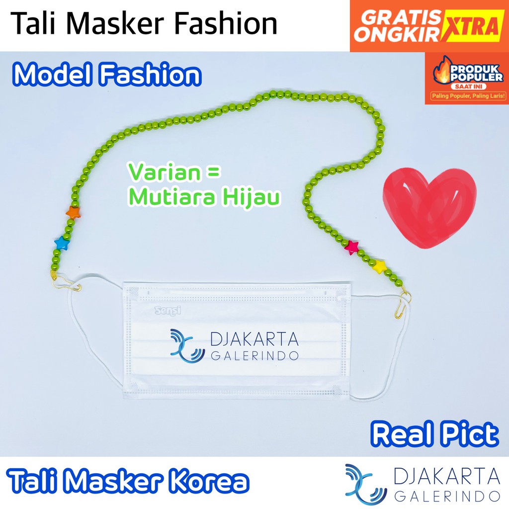 Tali Masker Fashion / Tali Masker Korea / Lanyard Masker Fashion / Lanyard Masker Korea