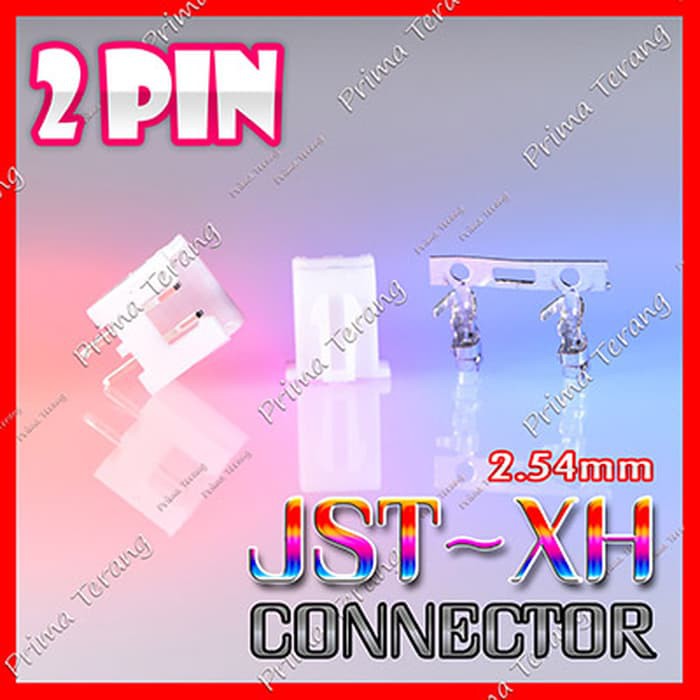 Jst Xh Connector 2 Pin Lurus Jst-Xh 2.54Mm Konektor Baterai Lipo 2P