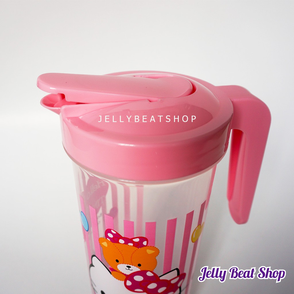 Teko Set 4 Gelas Plastik Hello Kitty Doraemon BPA free