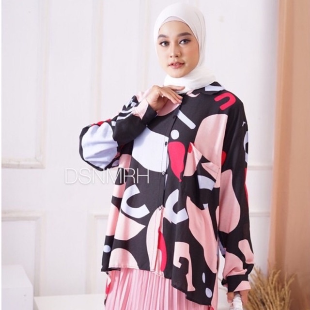 TUNIK WANITA KATUN RAYON UNIQLO AZALEA
