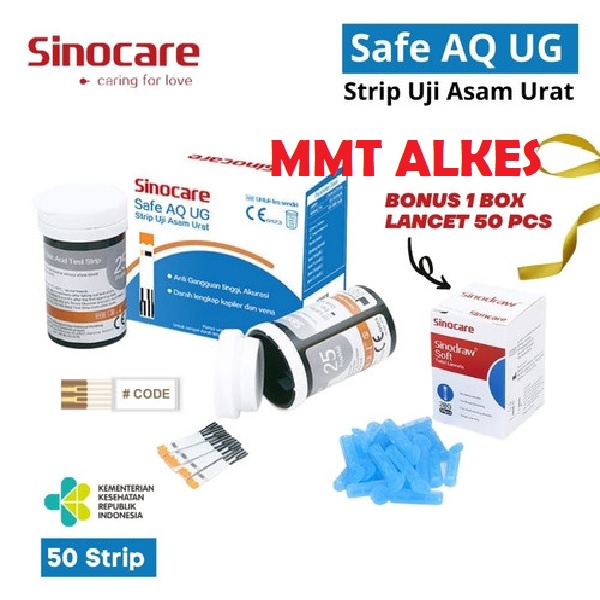 Strip Uji Asam Urat Sinocare Safe AQ UG  (50 Strip)