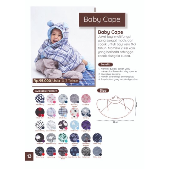 CuddleMe Baby Cape Original Cuddle Me Jaket Mantel Anak Bayi Balita Laki Laki Perempuan Boy Girl Cowok Cewek 0 6 12 Bulan 1 2 3 Tahun-8