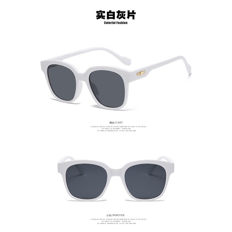 (YUZHU) COD Gaya Busana Korea Kacamata Perlindungan UV untuk Wanita Retro Ocean Color Square Shades untuk Unisex