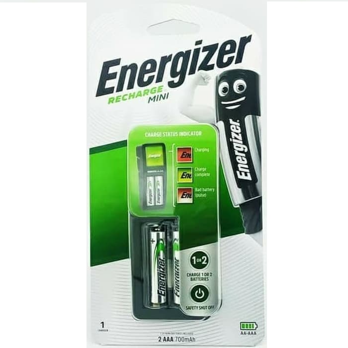 Energizer Mini Charger + Baterai AAA 2pcs