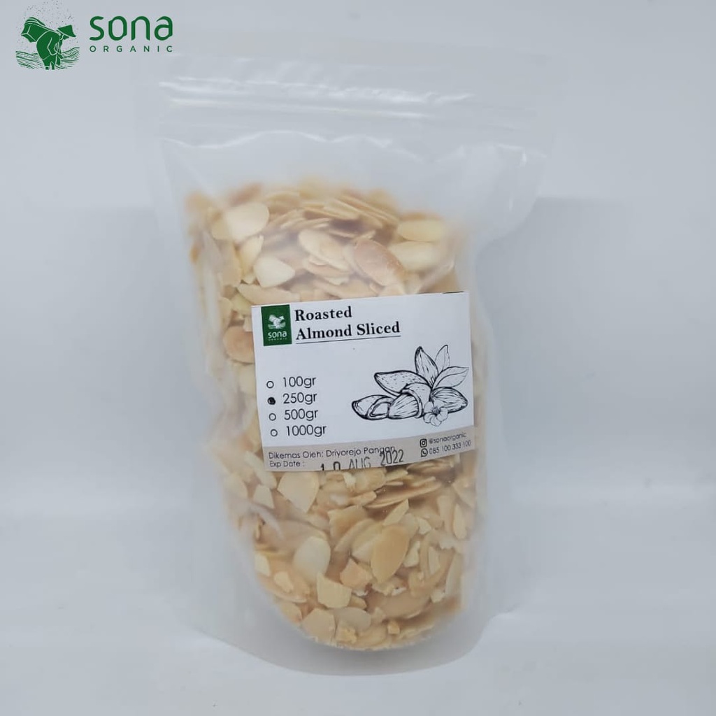 

Roasted Almond Sliced 250gr - Sona - Kacang Almond Iris Panggang/Oven