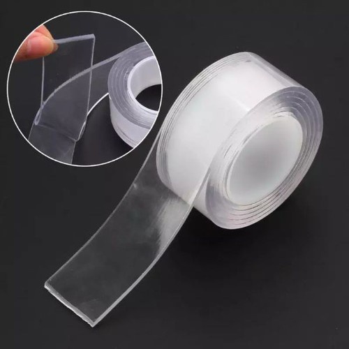 Serbagrosirmurah Nano 30mm x 1m Double Tape Bening Tahan Air Acrylic Washable