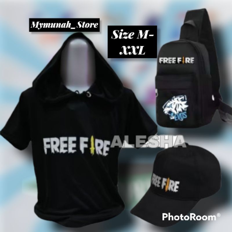 Kaos Hodie Anak Laki Laki Karakter Free Fire Murah