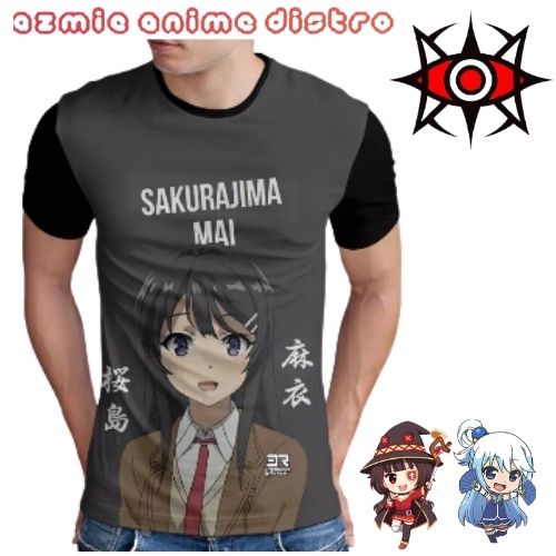 kaos Printing Anime Seishun Buta Yarou Sakurajima Mai