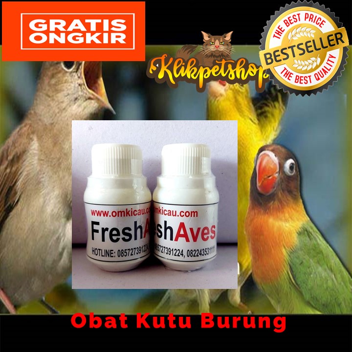 FRESH AVES OM KICAU OBAT BURUNG SAKIT BULU KUSAM JAMURAN MENGATASI KUTUAN GUREM PARASIT