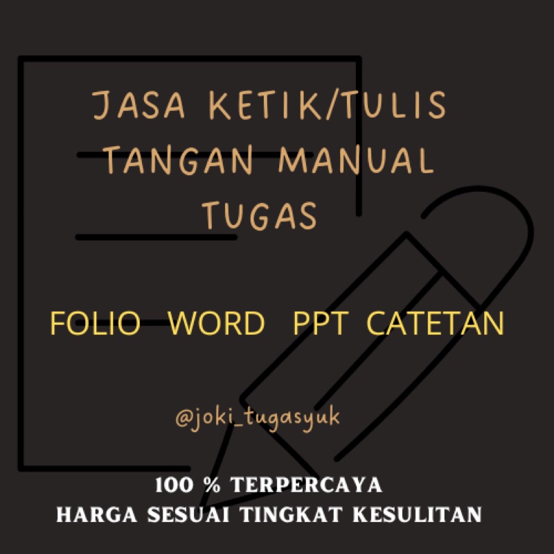 

Jasa ketik atau Tulis Tangan Manual