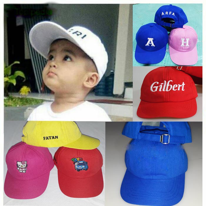 CETAK NAMA bordi   r topi anak | Shopee Indonesia