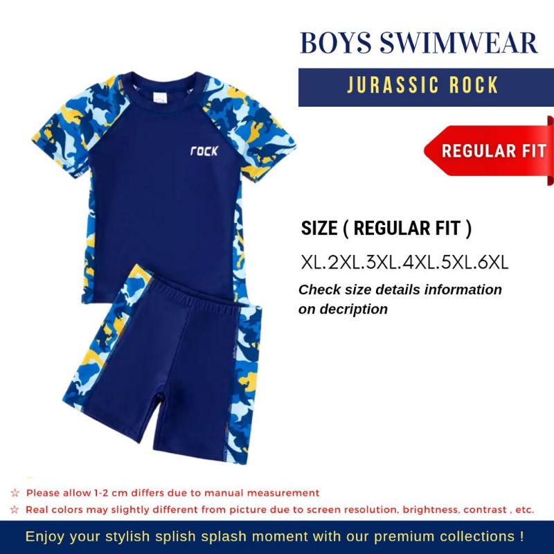 Baju Renang JURASSIC ROCK / Pakaian Renang Anak Laki / SWIM WEAR