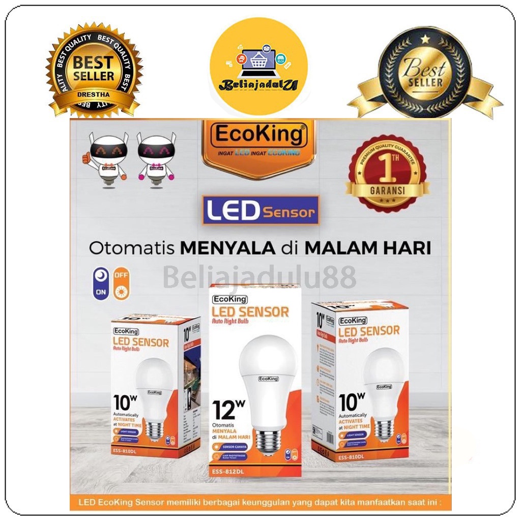 Beliajadulu88 Lampu LED Sensor 10 dan 12 Watt ( Light Sensor ) Ecoking