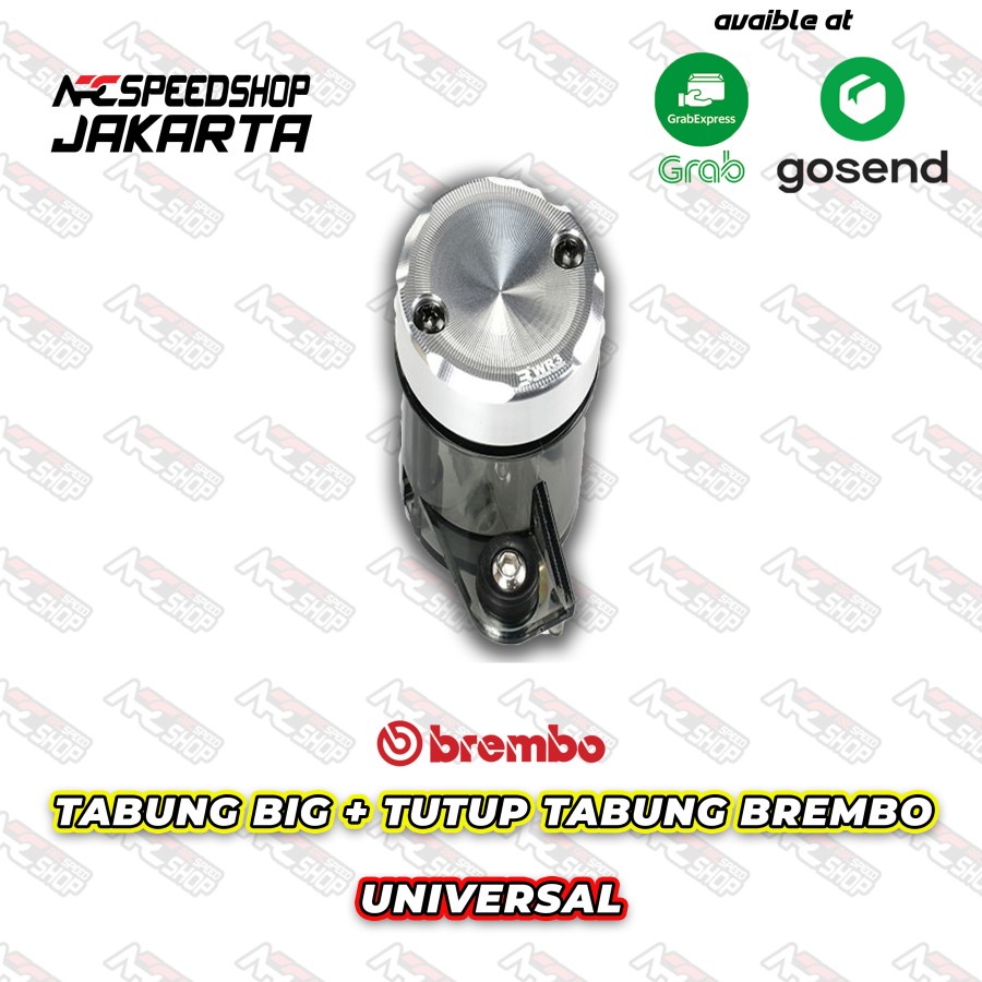 Tabung Minyak Rem Brembo Big + Tutup Tabung WR3 - SIlver