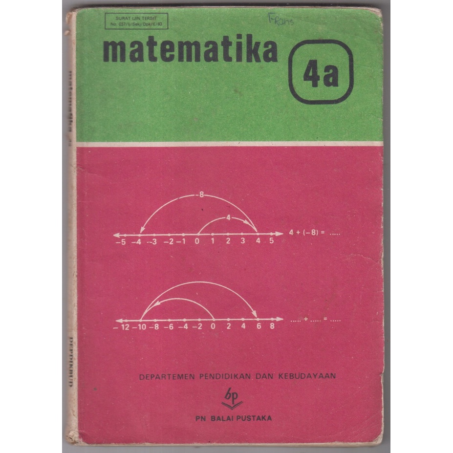 BUKU PELAJARAN JADUL MATEMATIKA 4A