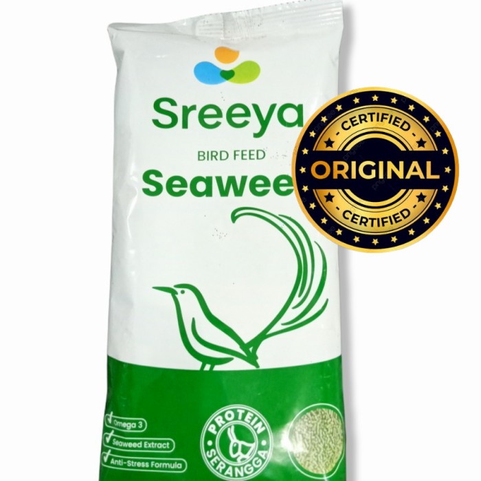 Sreeya Seaweed Voer 250gram Pakan Burung Voer