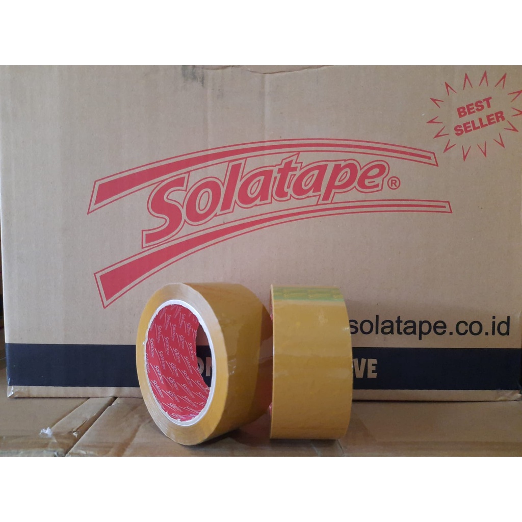 

Lakban OPP Tape Sola Coklat ( Tan ) Uk 2 " x 90 yard / Isolasi 2 Inch
