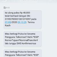 Bukti transfer pulsa 50 ribu