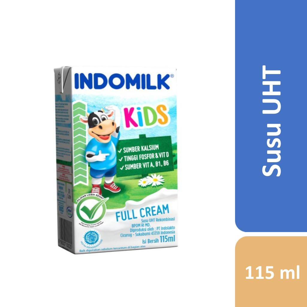 Promo Harga Indomilk Susu UHT Kids Full Cream 115 ml - Shopee