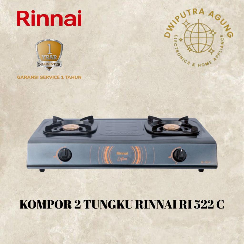 KOMPOR GAS 2 TUNGKU RINNAI RI522C RI-522C RI 522C