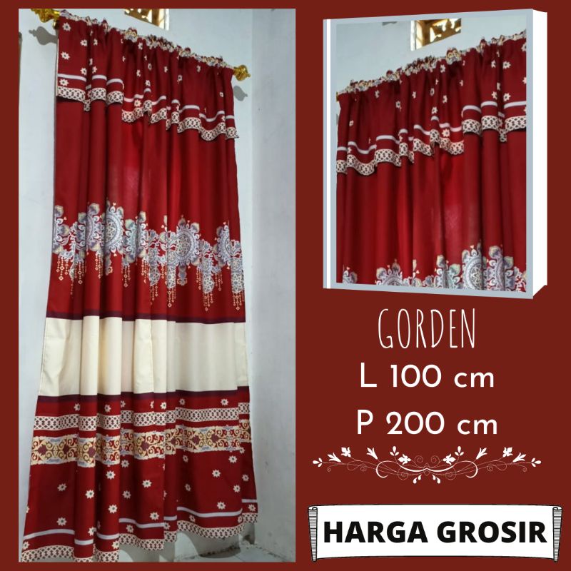 Gorden Jendela Kamar Tidur Bahan Katun Polymicro Halus dan Tebal Ukuran 100x200 cm