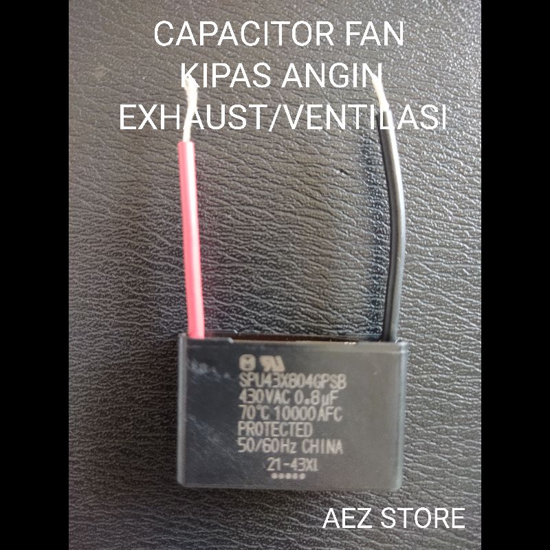 Jual kapasitor kipas angin exhaust fan 0.8mf430vac original Shopee