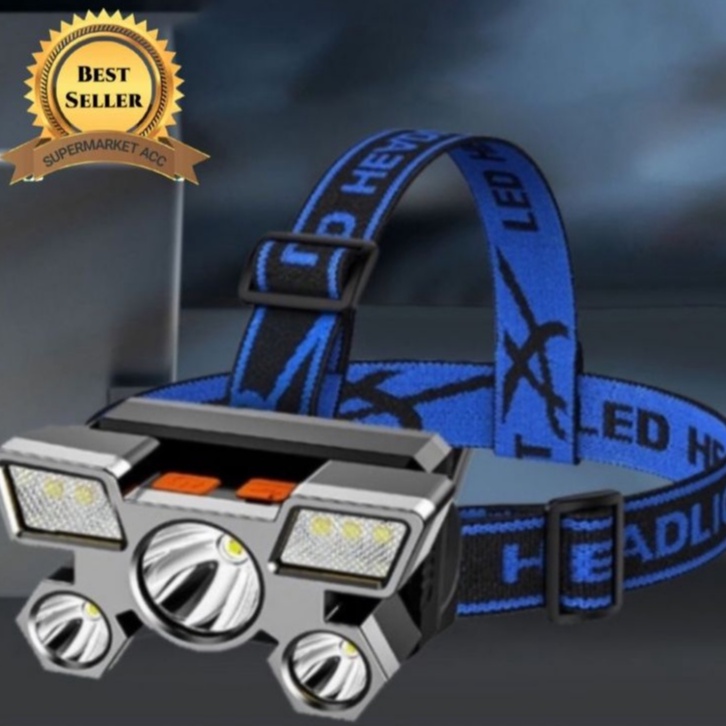 H501 Senter Kepala Mini 5 LED / HeadLamp USB Chargable / HeadLamp