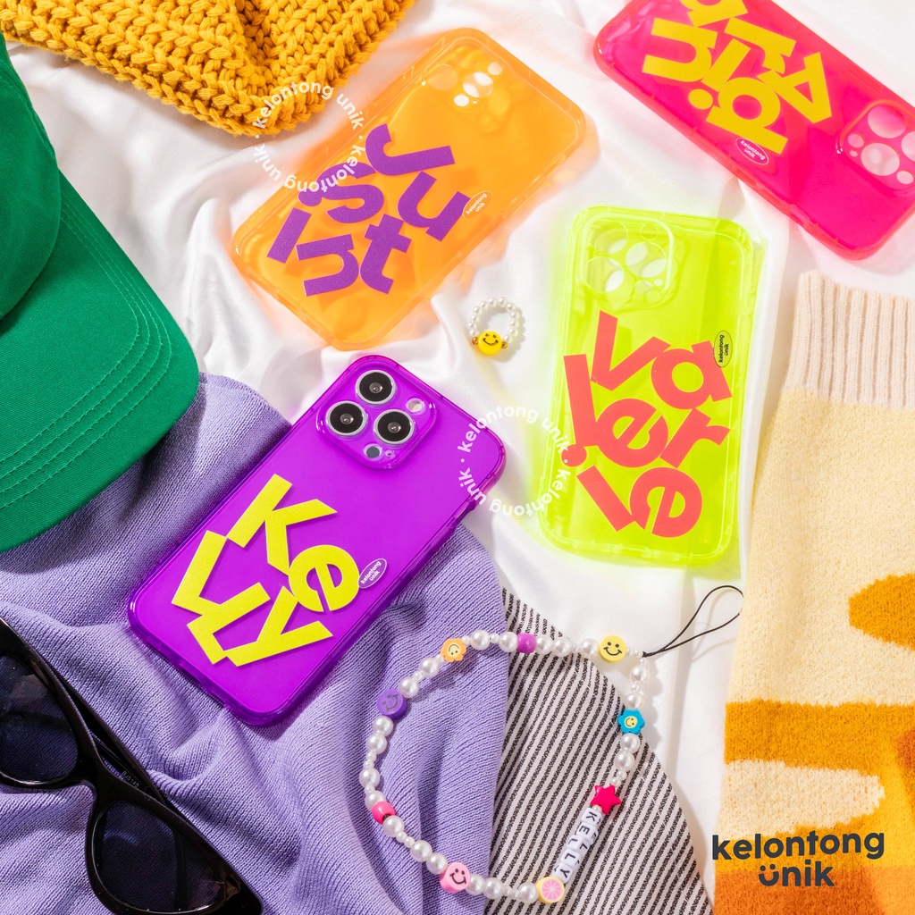 LANGSUNG KIRIM TANPA PO | (Seri 1) For iPhone - THE 80'S Neon Case - Premium Case Custom Nama