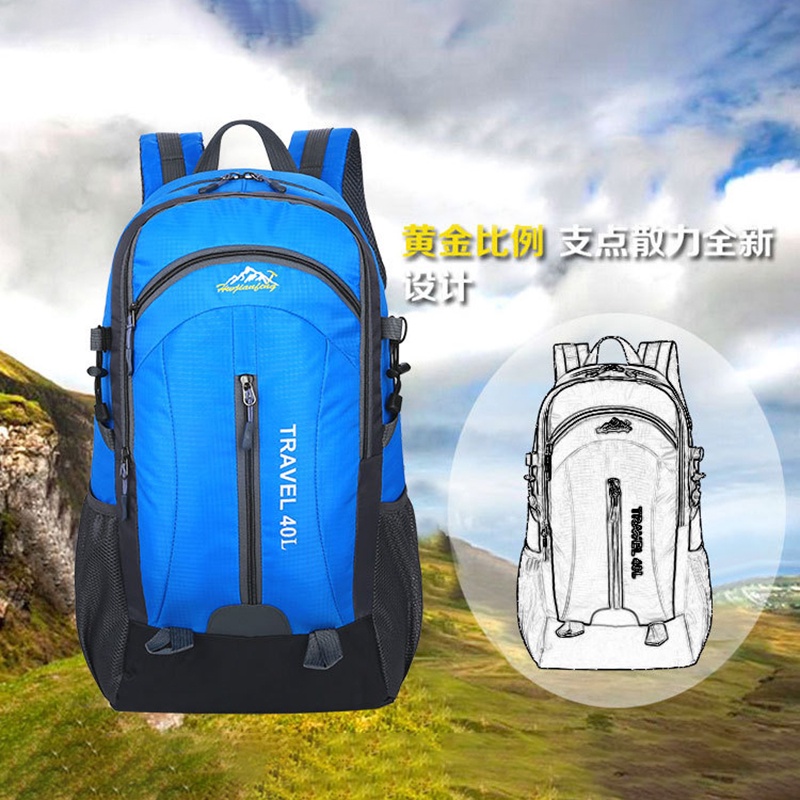 Highland Tas Ransel Pria Tas Ransel Gunung 40L Tas Ransel Olahraga Outdoor Hiking Camping Waterproof USB Charger Tas Punggung Pria TR114