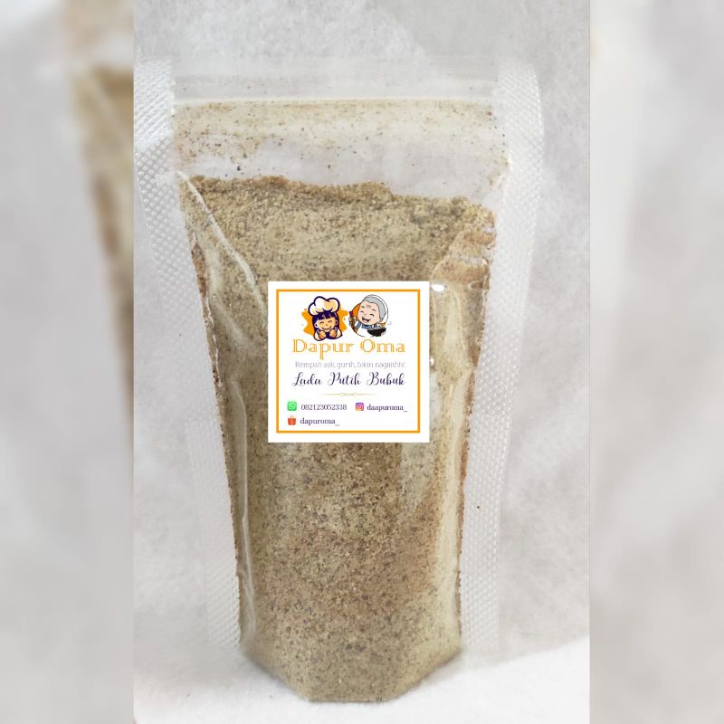 

Lada Putih Bubuk Merica Halus 100% LADA MURNI / 100 gr