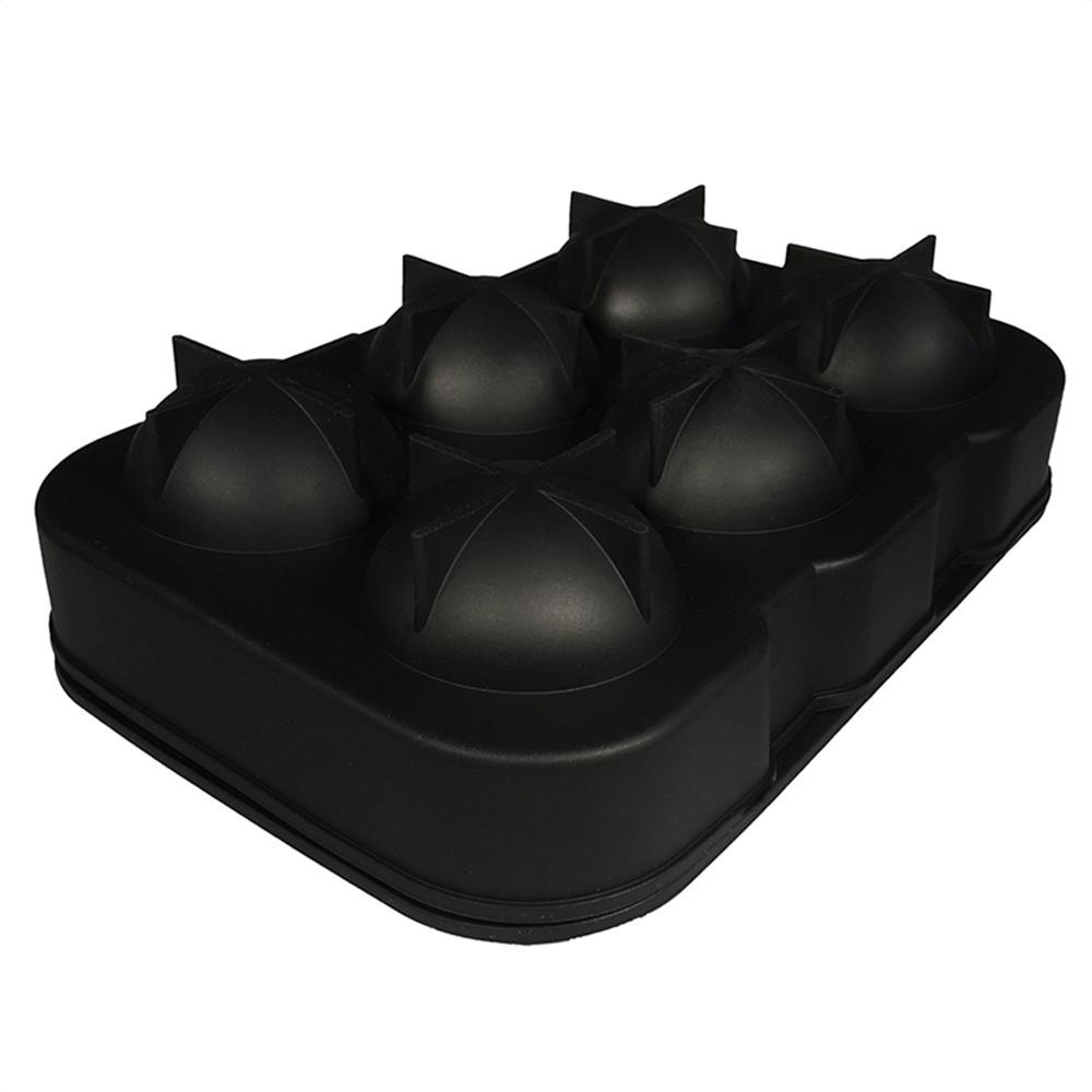 Populer4 /6 Grids Ice Ball Cube Tray Alat Baking Cocktails Whisky Cetakan Silikon