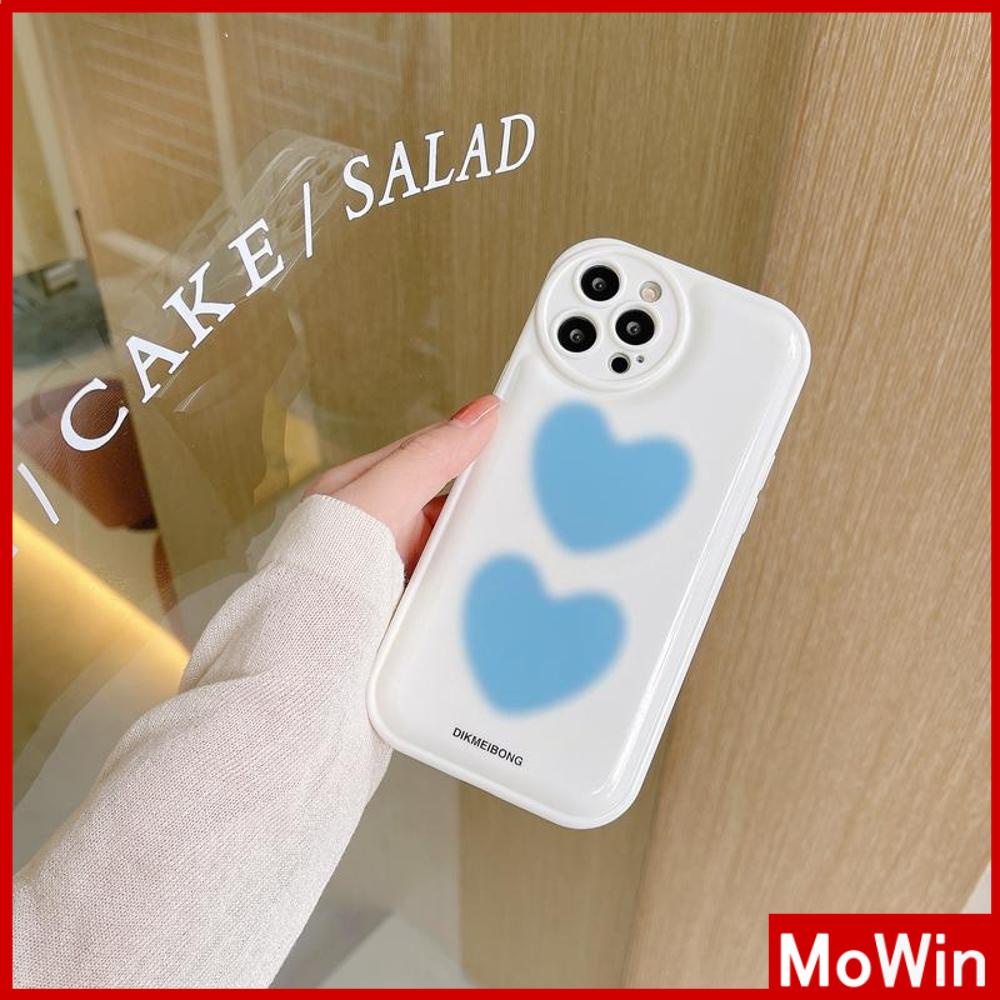 iPhone Case Silicone Soft Case Airbag Shockproof Protection Camera Blue Heart Simple Cute Compatible For iPhone 11 Pro Max 13 Pro Max 12 Pro Max 7Plus xr XS Max