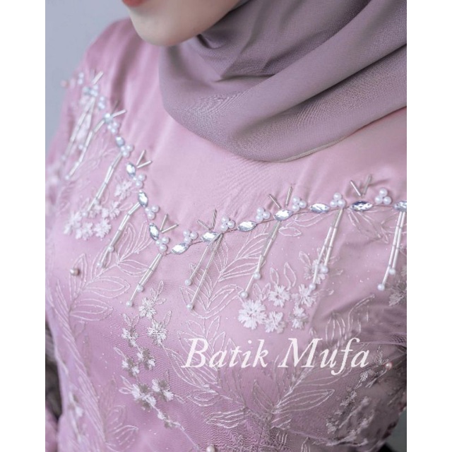 Kebaya batik couple KALENA Dusty (GRATIS HIJAB) KEBAYA MODERN Kebaya baju wisuda kebaya lamaran tunangan