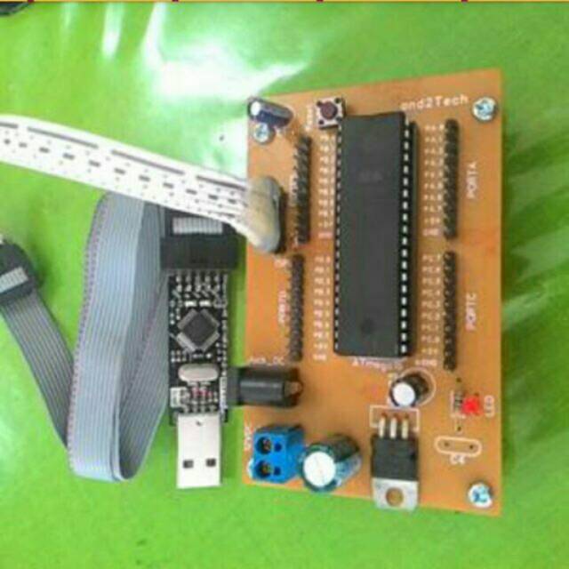Sistem Minimum ATMEGA16 + USB
Downloader (USB ASP)