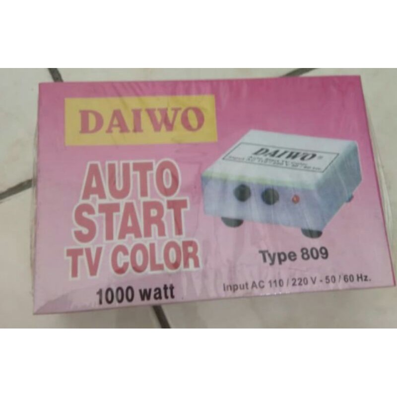 Auto Start 1000w Watt DAIWO 809 TV Color Slow Anti Jeglek Penghemat Listrik