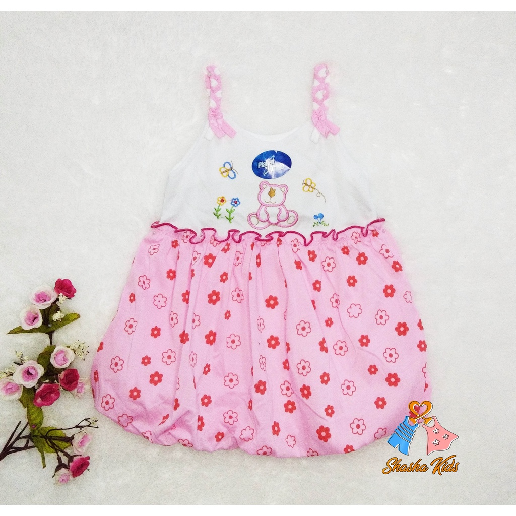 [L-022] Baju Bayi Perempuan/Dress Bayi Perempuan Planet Kids lucu model balon 0-6 bln