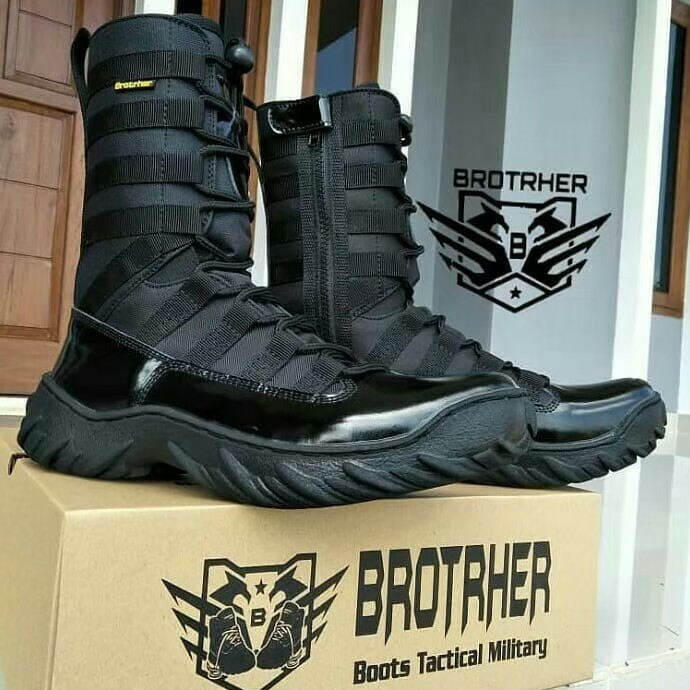 SEPATU PDL BROTRHER NINJA WEBA KULIT SAPI ASLI SEPATU PDL TNI POLRI SECURITY SATPAM DINAS LAPANGAN