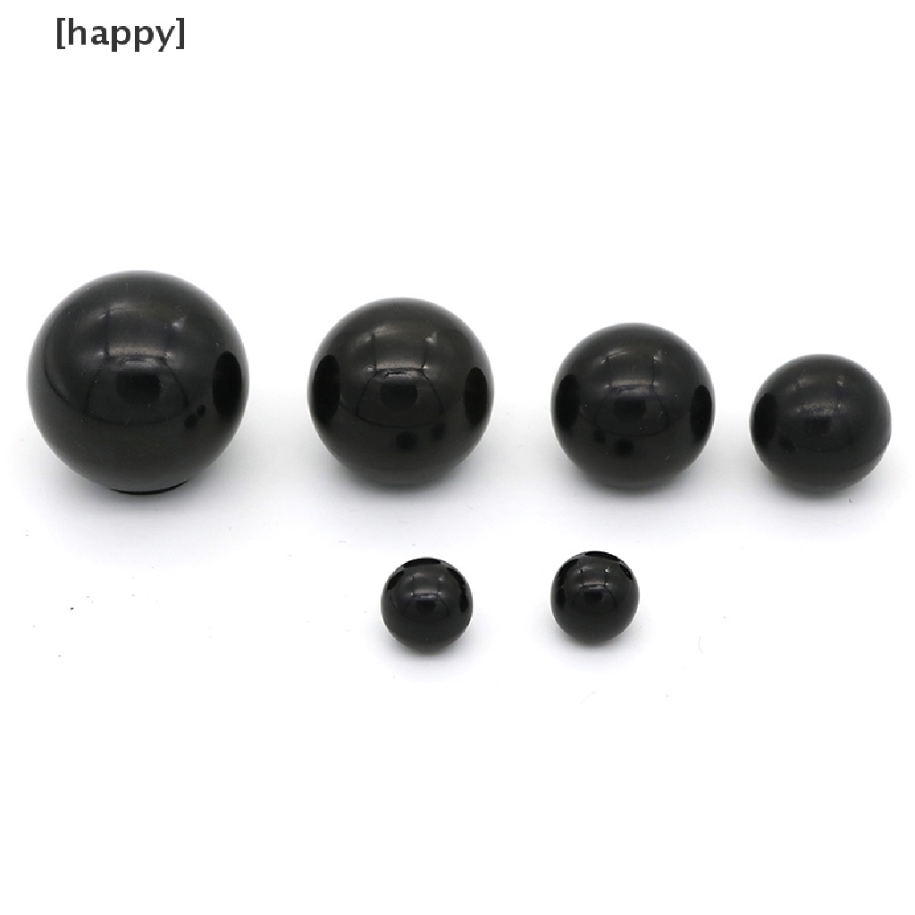 Ha Knob Clamping Nut M4 / M5 / M6 / M8 / M10 / M12 Bentuk Bola Bahan Plastik Warna Hitam