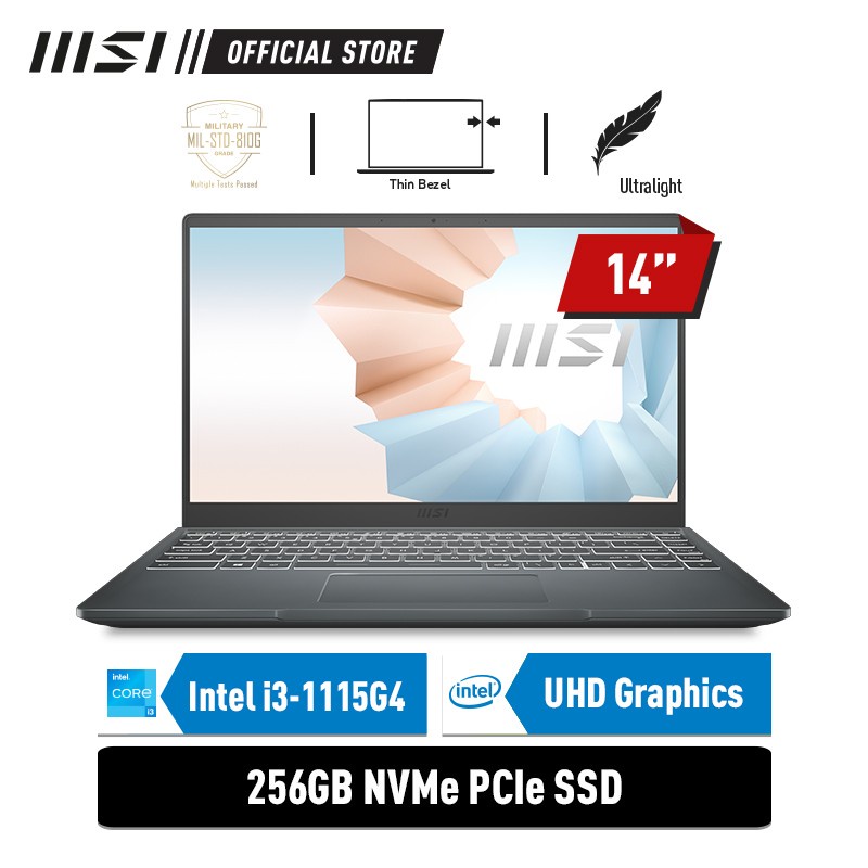 MSI MODERN 14 B11MOU [9S7-14D334-881] i3-1115G4 8GB 256GB 14" FHD W10