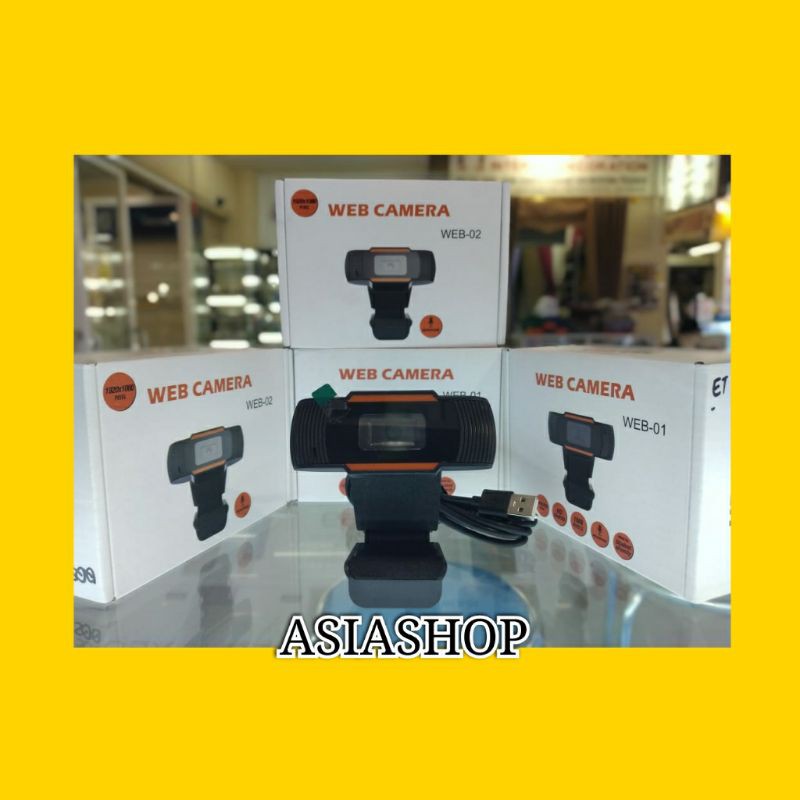 Webcam /Kamera Web Web-01 HD720 FHD/FULLHD MIC Video Komputer Web External Laptop PC Camera portable