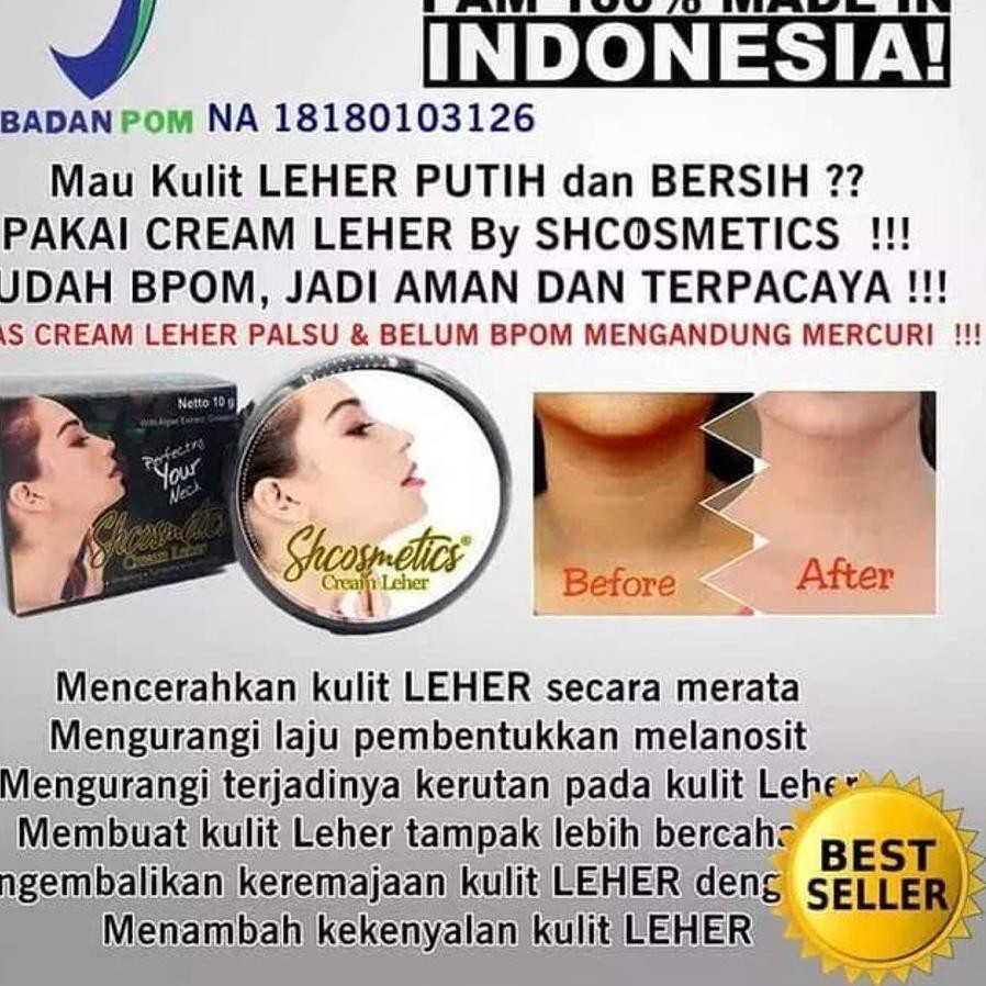 [COD] Cream Pemutih Leher dengan Kandungan Alpha Arbutin Mencerahkan dan Memutihkan Kulit Secara Merata by SH Cosmetics BPOM