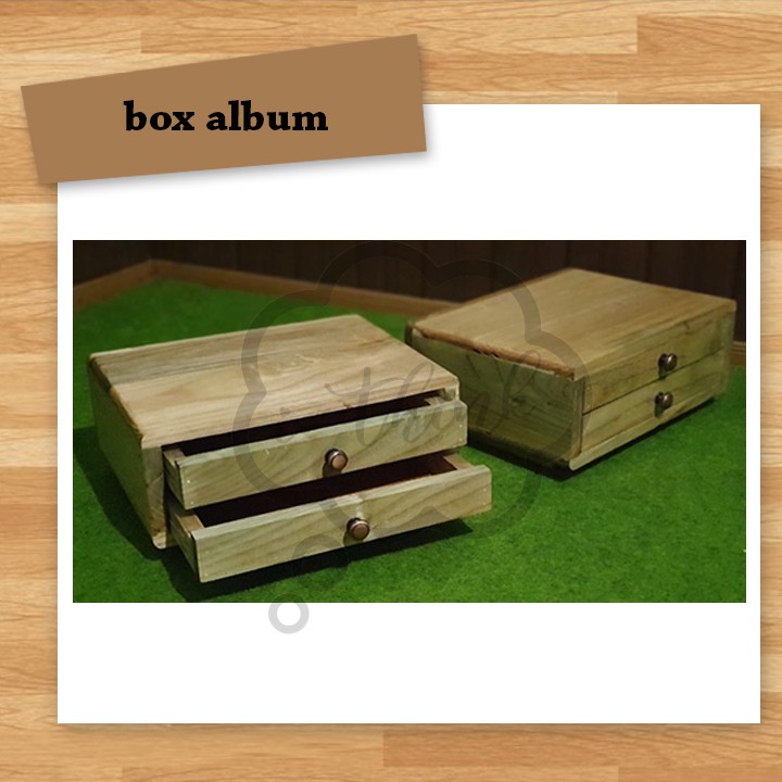Box album kayu nakas foto laci wood wooden album photo box wedding